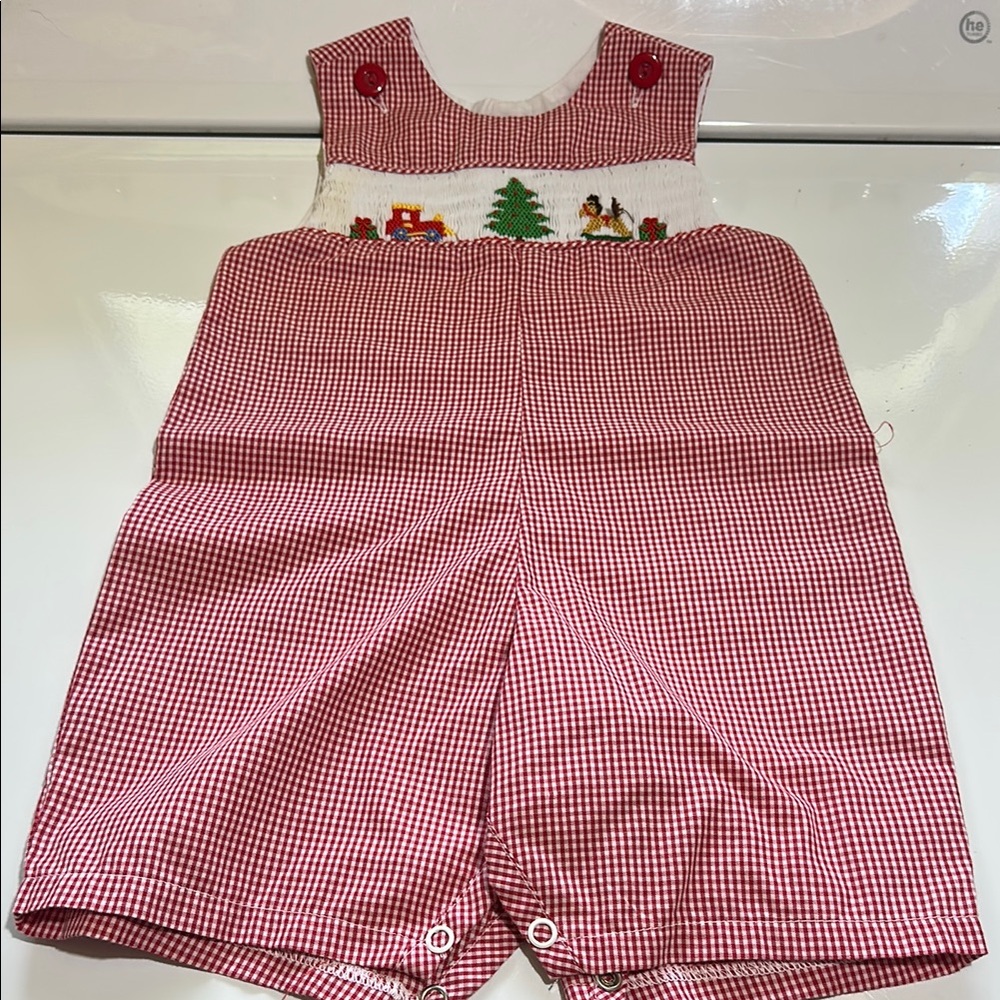 Red Gingham Kids One Piece